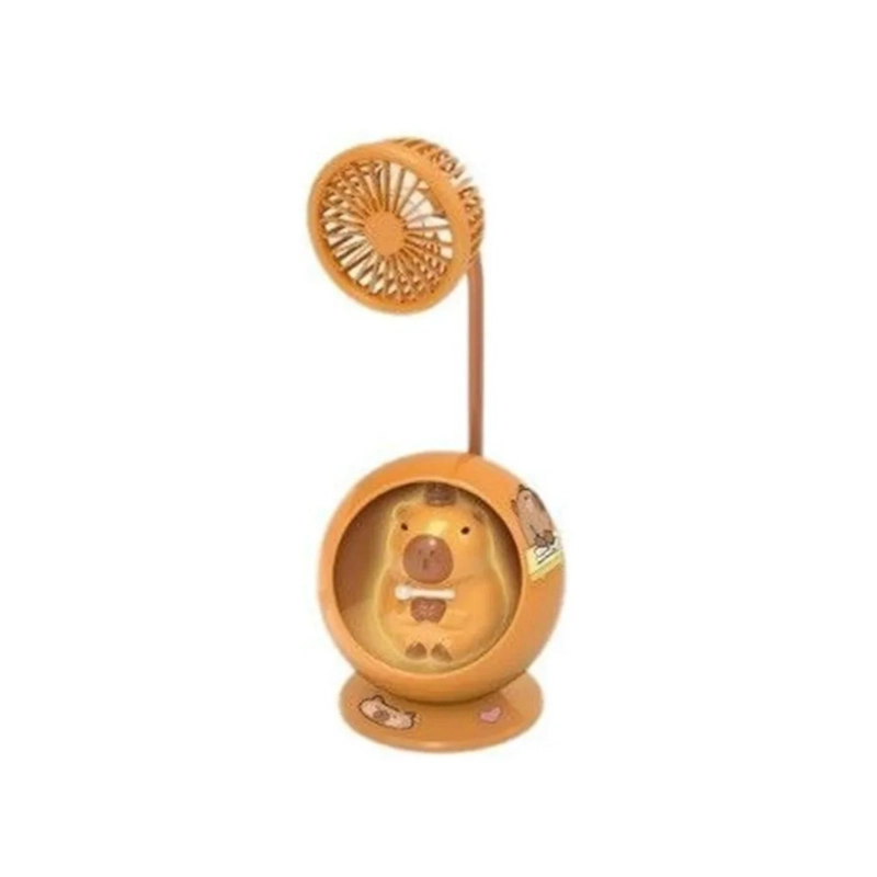 MINI VENTILADOR Y LAMPARA DE ESCRITORIO USB CAPIBARA - 1