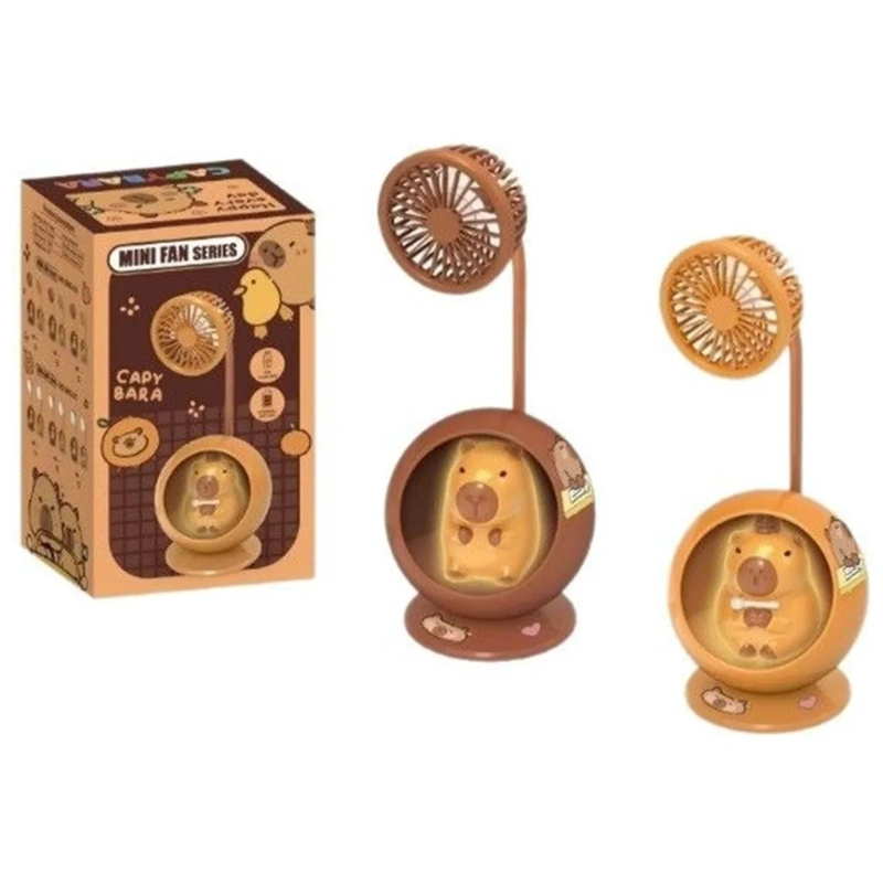 MINI VENTILADOR Y LAMPARA DE ESCRITORIO USB CAPIBARA - 4