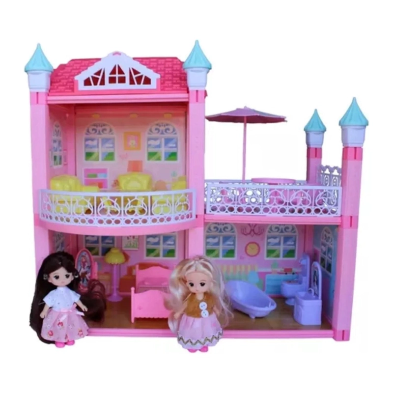 JUGUETE CASA CASTILLO DE MUÑECAS ARMABLE 105PCS - 1