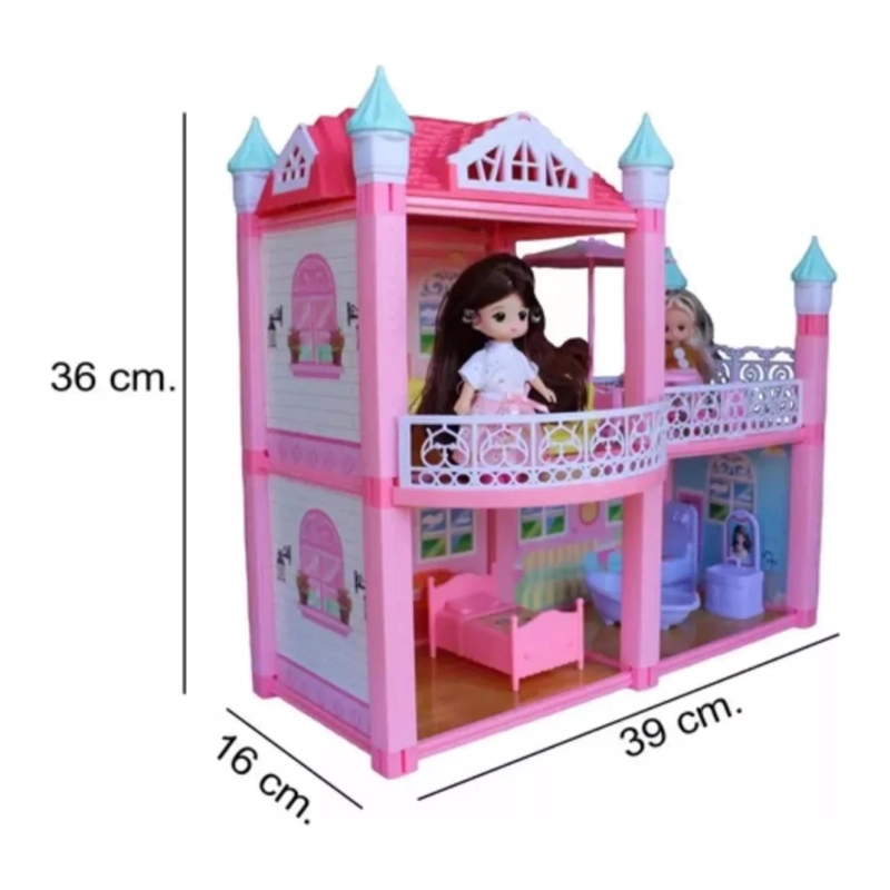 JUGUETE CASA CASTILLO DE MUÑECAS ARMABLE 105PCS - 2
