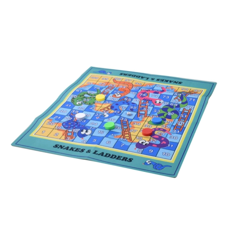 JUGUETE ALFOMBRA DE SERPIENTES Y ESCALERAS 80X70CM FICHAS - 2