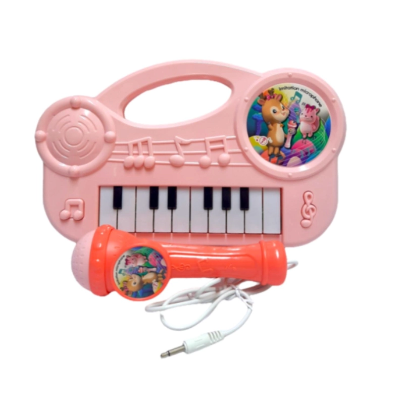 JUGUETE PIANO TECLADO MUSICAL CON 16 TECLAS SONIDOS ROSADO - 1