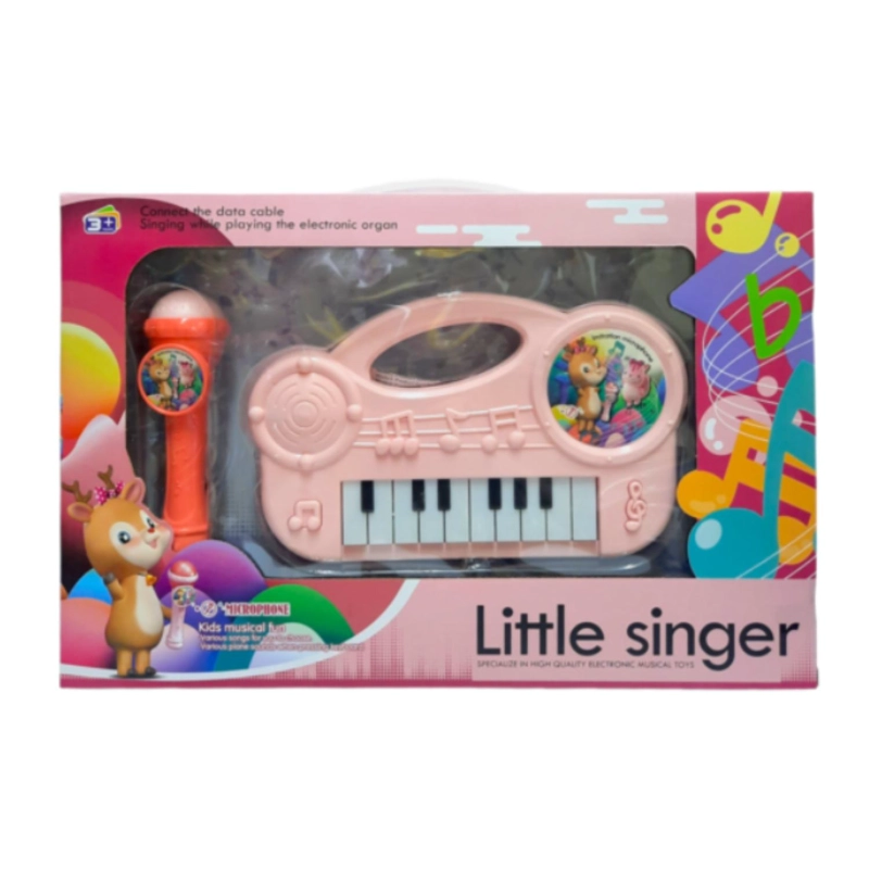 JUGUETE PIANO TECLADO MUSICAL CON 16 TECLAS SONIDOS ROSADO - 2