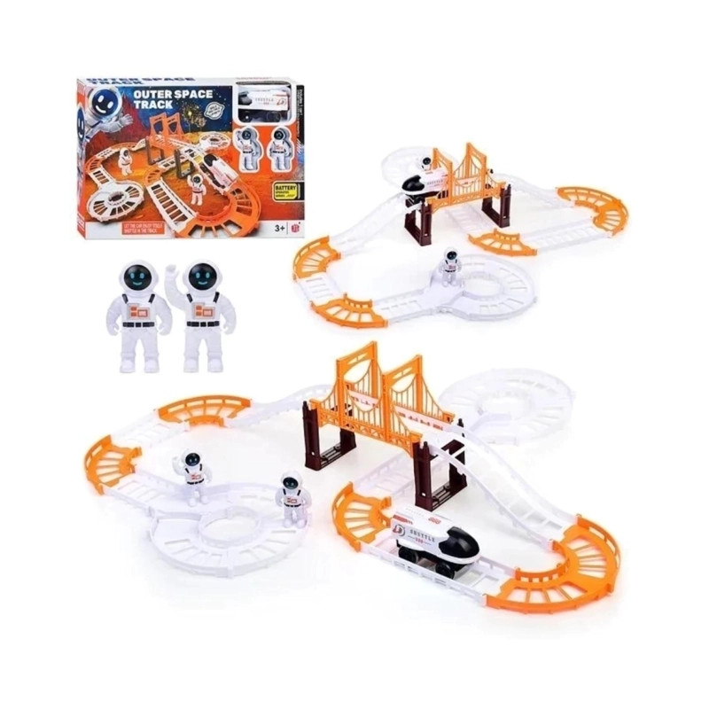JUGUETE PISTA DE AUTO ASTRONAUTAS 14 PIEZAS INFANTIL - 2