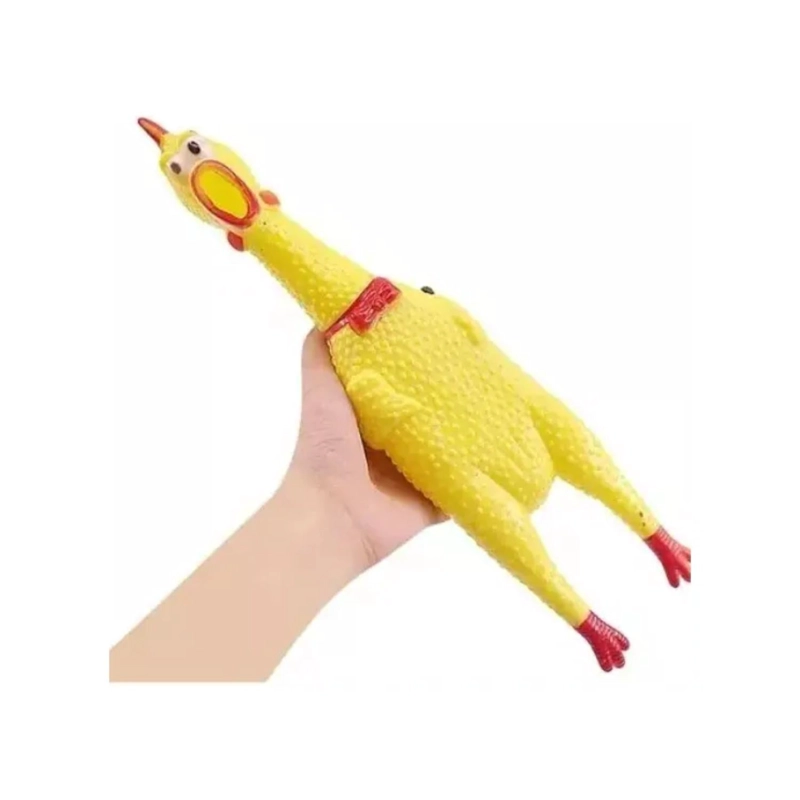 JUGUETE PARA MORDER POLLO QUE GRITA PARA MASCOTAS - 2