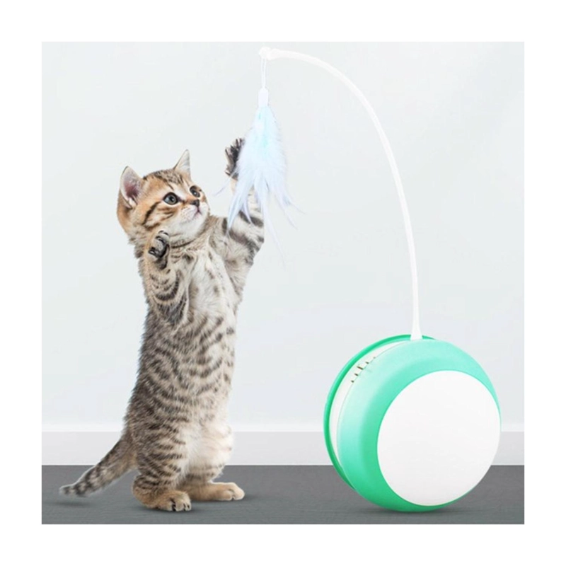 JUGUETE PELOTA INTELIGENTE CON CUERDA PARA GATOS MASCOTAS - 2