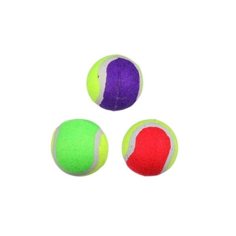 PACK 3 PELOTAS MULTICOLOR CON SONIDO PARA JUGAR CON MASCOTAS - 1