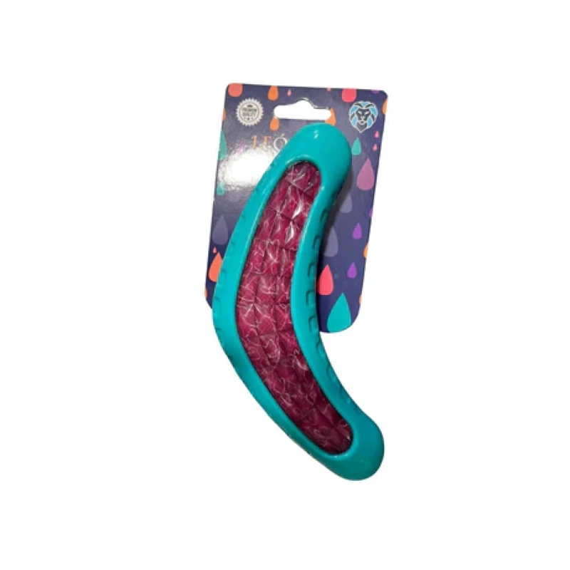 JUGUETE MORDEDOR ERGONOMICO CURVO PARA MASCOTAS CON TELA - 3