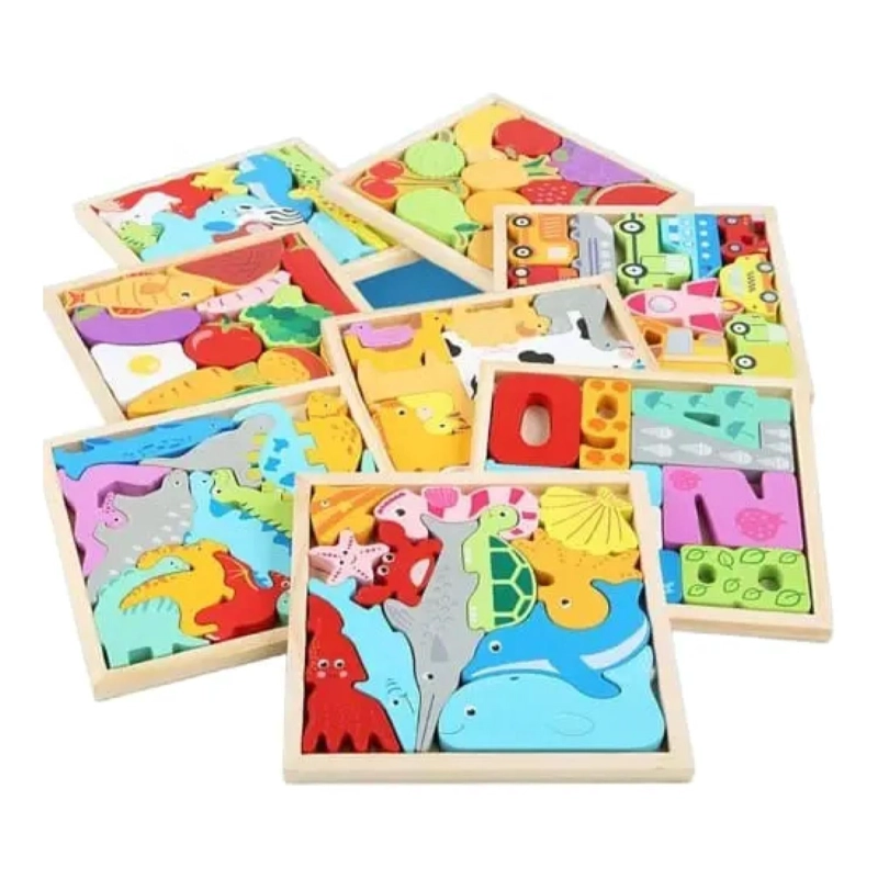 JUGUETE ROMPECABEZAS 3D DE MADERA MONTESSORI INFANTIL - 3