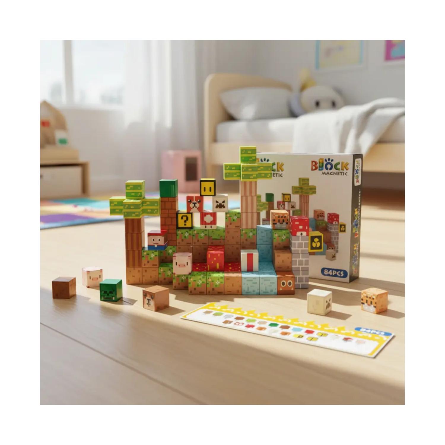 JUGUETE BLOQUES MAGNETICOS 84PCS ESCENAS INFANTIL - 3
