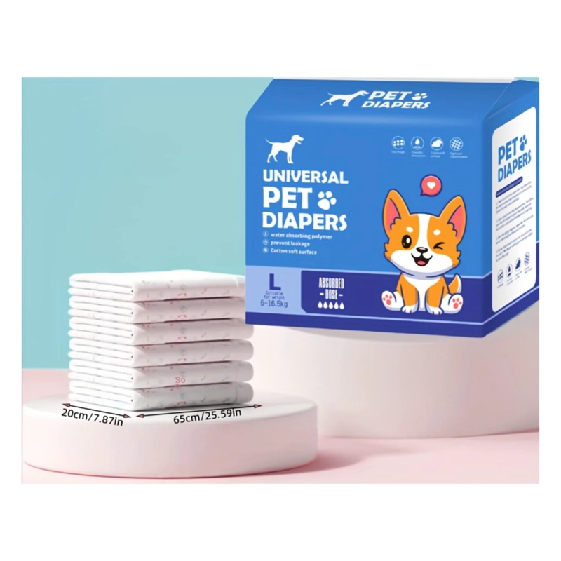 PACK 12 PAÑALES ABSORVENTES L PARA PERROS MACHO MASCOTAS - 3
