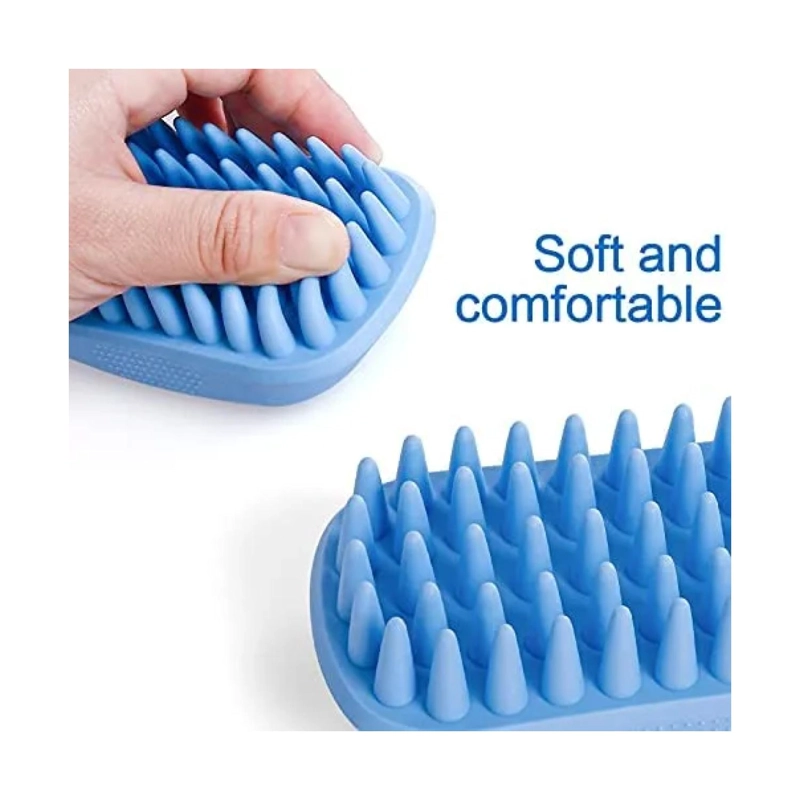 CEPILLO PARA BAÑO DUCHA DE MASCOTAS GOMA SUAVE - 2