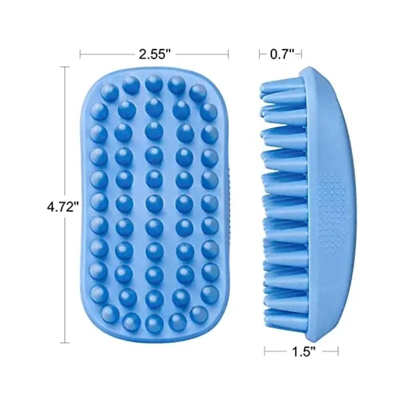 CEPILLO PARA BAÑO DUCHA DE MASCOTAS GOMA SUAVE - 3