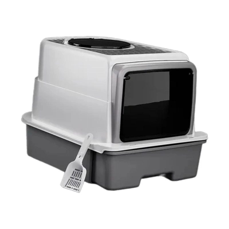 ARENERO CON CAJON DESLIZABLE DOBLE ACCESO PARA GATOS MASCOTAS - 1