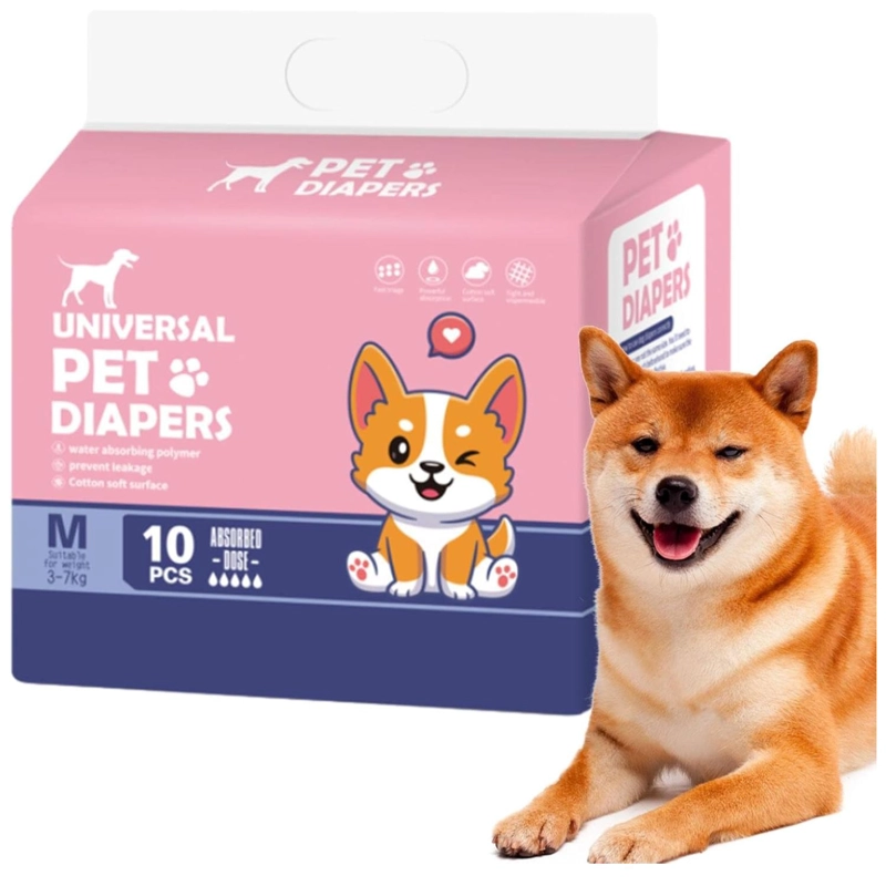 PACK 10 PAÑALES ABSORVENTES XS PARA PERROS HEMBRA MASCOTAS - 2