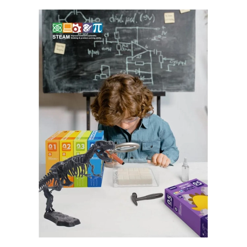 JUGUETE DE EXCAVACION MAMUT CON HERRAMIENTAS DIDACTICO INFANTIL - 3