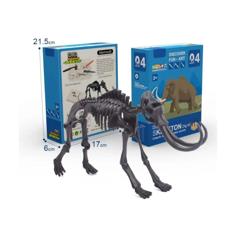 JUGUETE DE EXCAVACION MAMUT CON HERRAMIENTAS DIDACTICO INFANTIL - 4