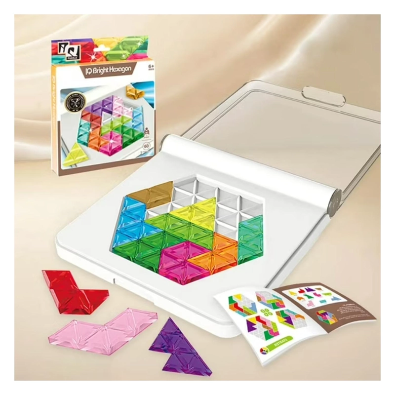 JUGUETE ROMPECABEZAS HEXAGONAL DIDACTICO COLORES INFANTIL - 2