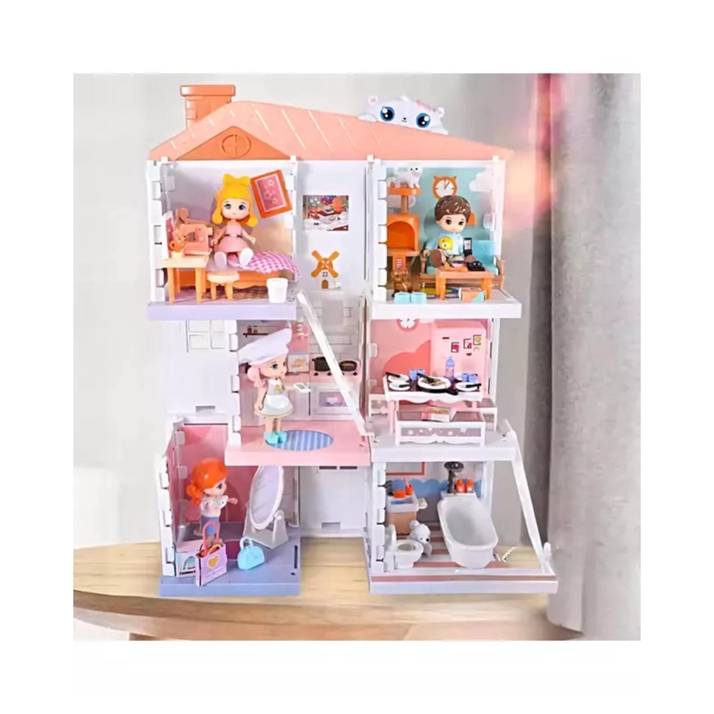 JUGUETE CASA DE MUÑECAS CON FIGURAS Y MUEBLES INFANTIL - 2