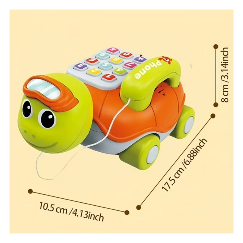 JUGUETE TELEFONO TORTUGA INTERACTIVO CON SONIDOS INFANTIL - 2