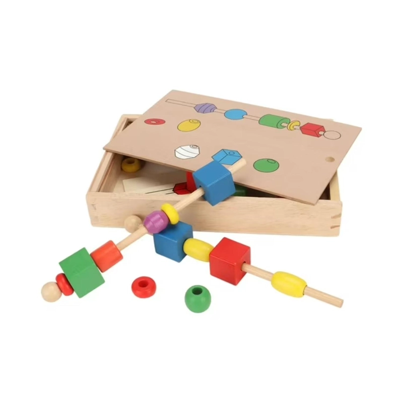 JUGUETE DE MADERA SECUENCIAS DE CUENTAS MONTESSORI INFANTIL - 1