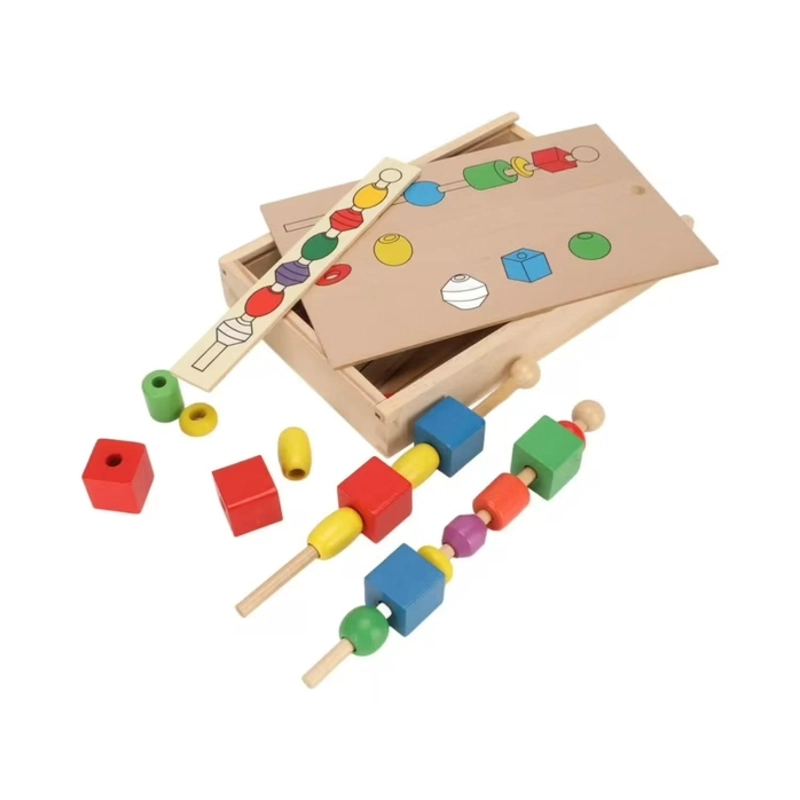 JUGUETE DE MADERA SECUENCIAS DE CUENTAS MONTESSORI INFANTIL - 2