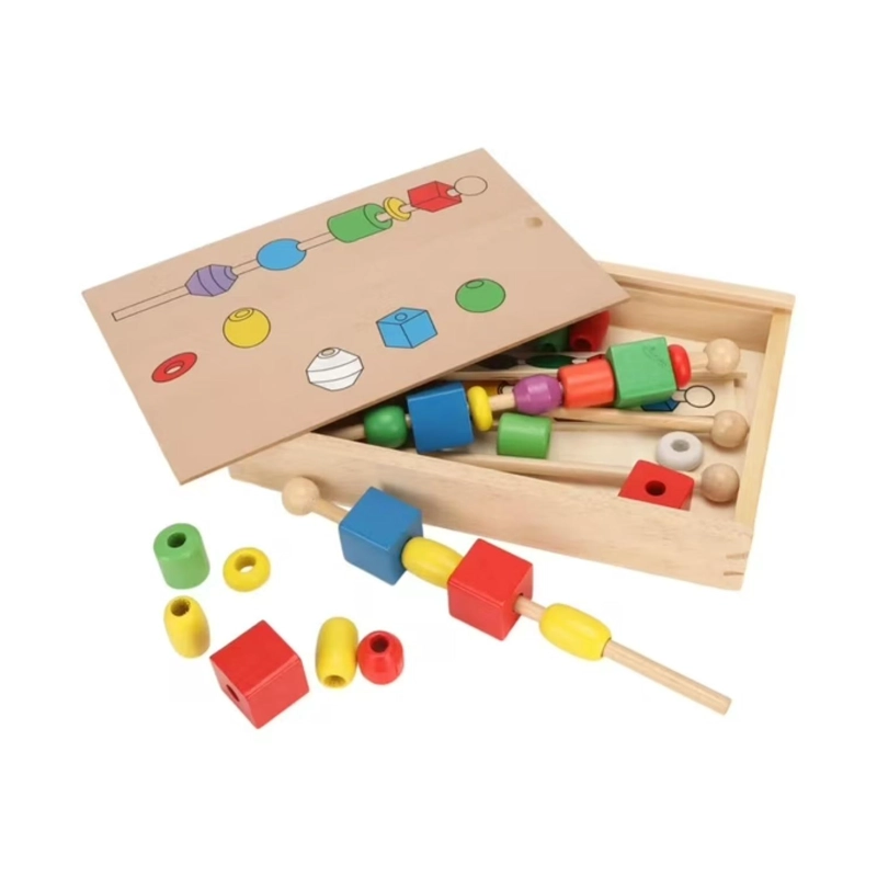JUGUETE DE MADERA SECUENCIAS DE CUENTAS MONTESSORI INFANTIL - 3