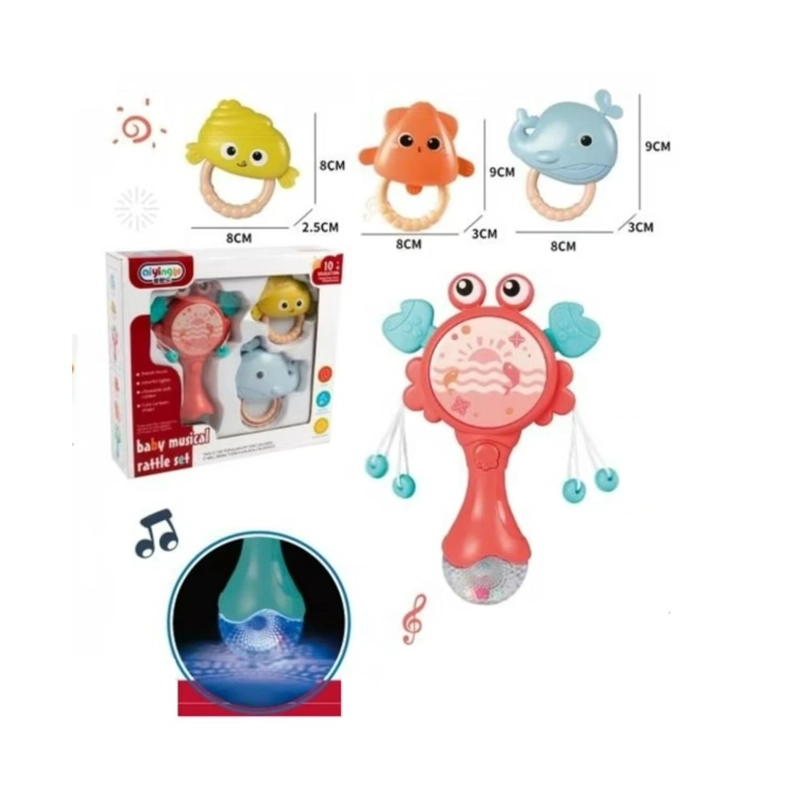JUGUETE SONAJERO Y MORDEDOR MUSICAL PARA BEBES - 3