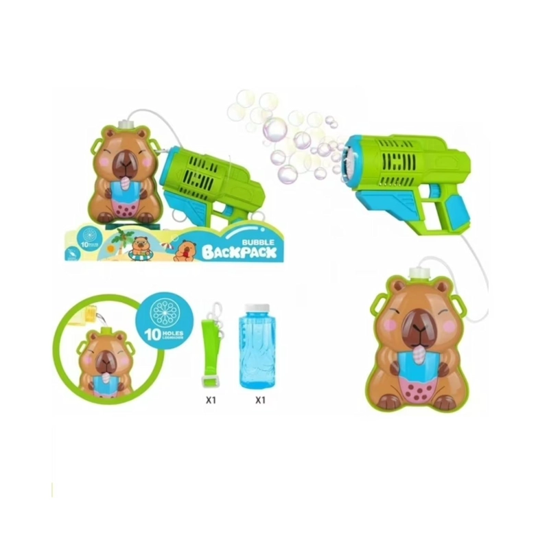 JUGUETE MOCHILA LANZA BURBUJA CAPIBARA INFANTIL - 1