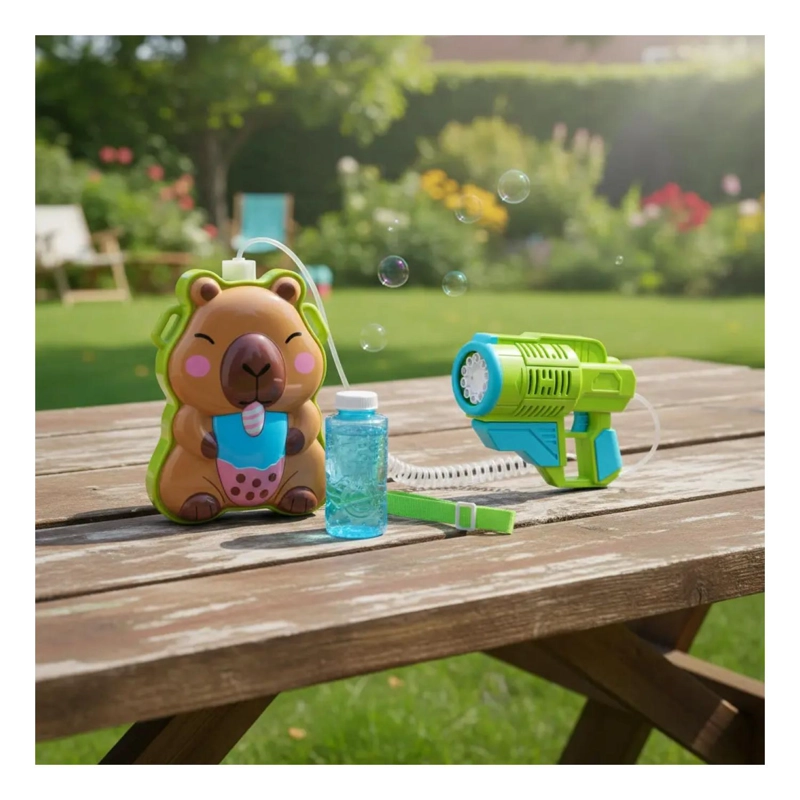 JUGUETE MOCHILA LANZA BURBUJA CAPIBARA INFANTIL - 2