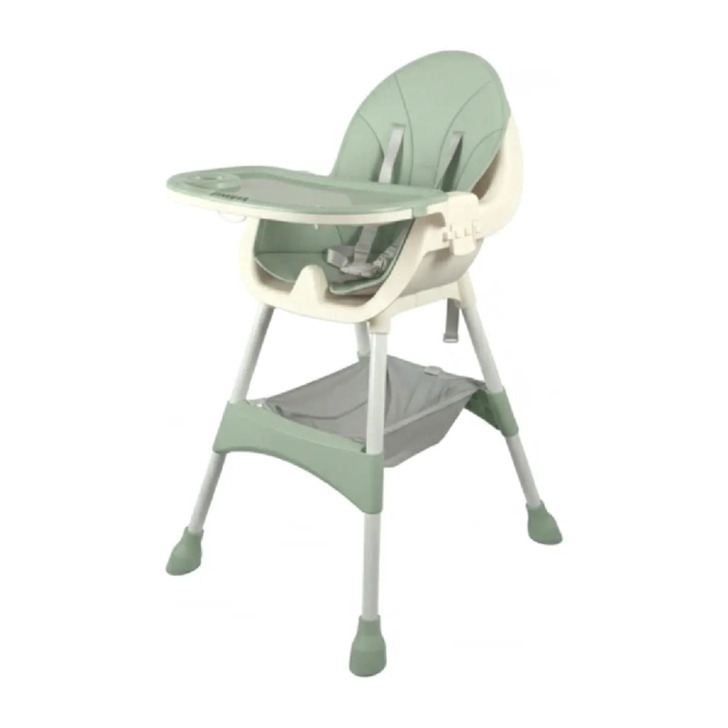 SILLA DE COMER 2 EN 1 AJUSTABLE PEGABLES PORTATIL VERDE INFANTIL - 1