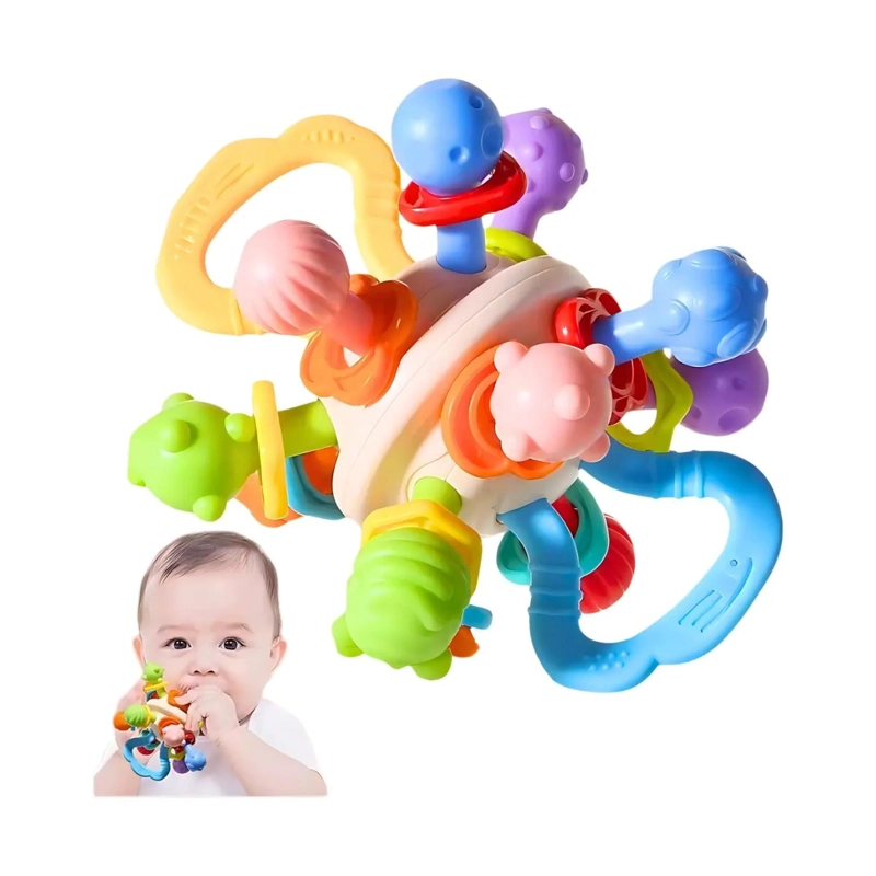 JUGUETE MORDEDOR RASCADOR PELOTAS SENSORIALES PARA BEBES - 1