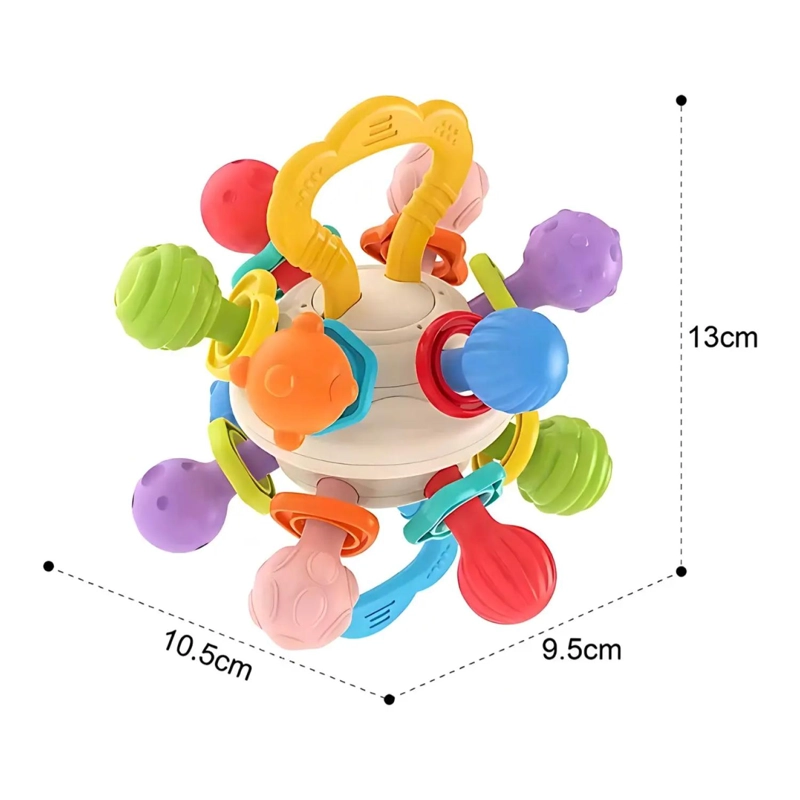 JUGUETE MORDEDOR RASCADOR PELOTAS SENSORIALES PARA BEBES - 2