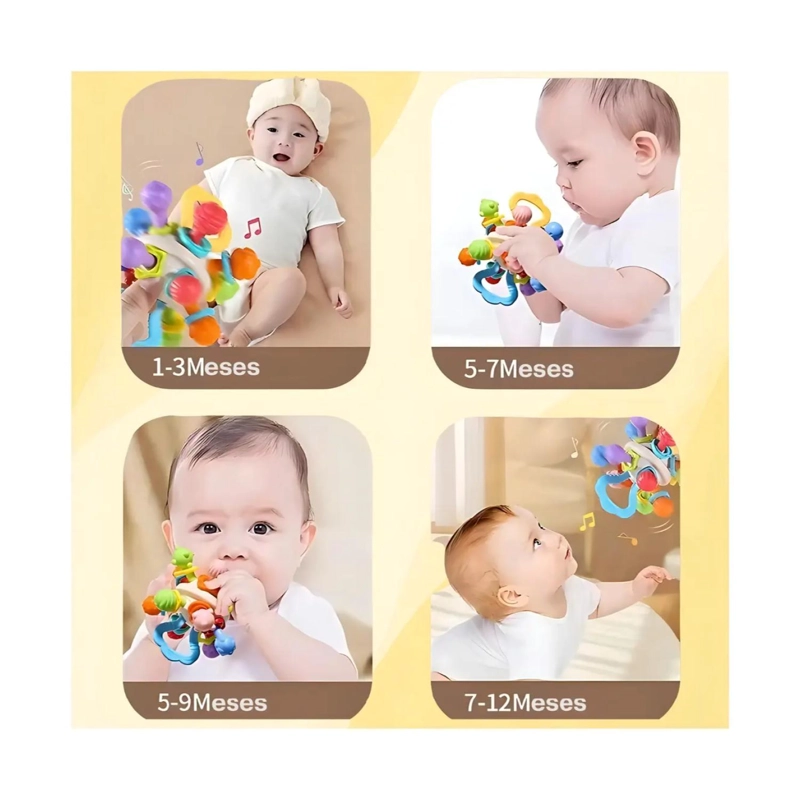 JUGUETE MORDEDOR RASCADOR PELOTAS SENSORIALES PARA BEBES - 3