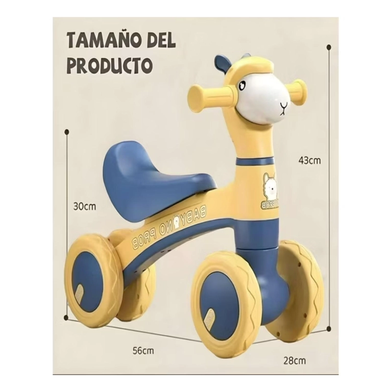 JUGUETE CORREPASILLO BICICLETA DE EQUILIBRIO AMARILLO INFANTIL - 3