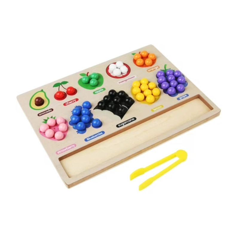 JUGUETE TABLERO CLASIFICACION Y FRUTAS DE MADERA INFANTIL - 2