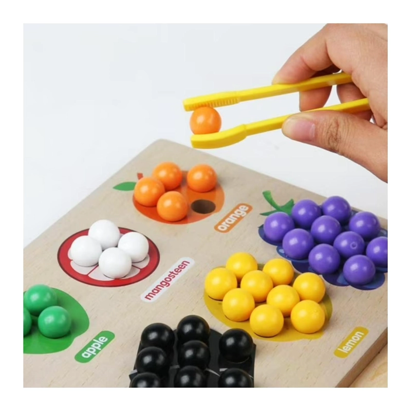 JUGUETE TABLERO CLASIFICACION Y FRUTAS DE MADERA INFANTIL - 3