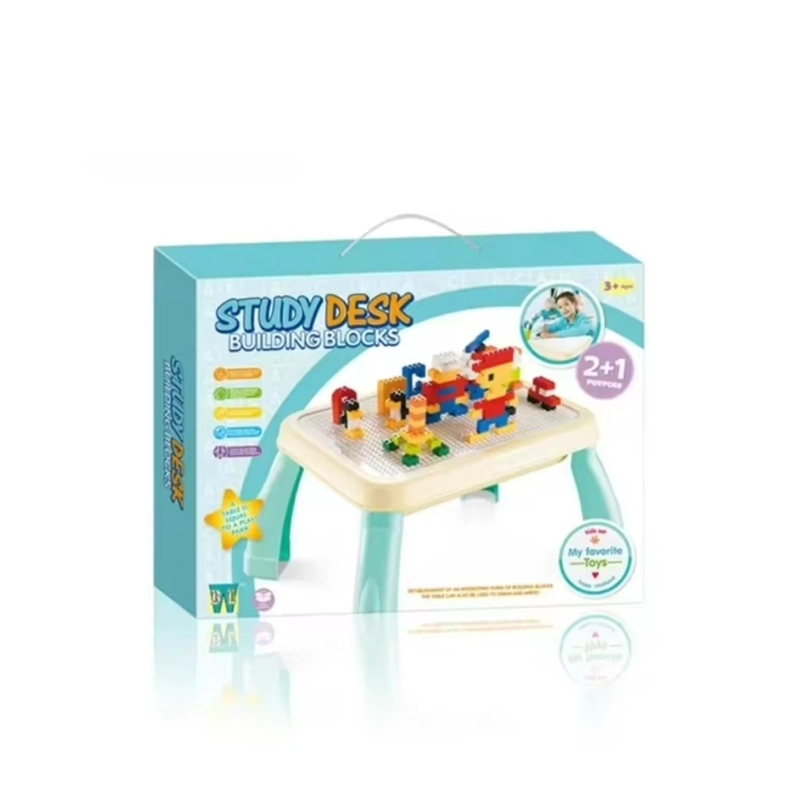 JUGUETE MESA DE BLOQUES 600 PIEZAS DIDACTICAS ROSA INFANTIL - 3