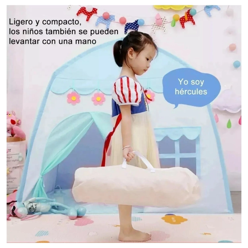 JUGUETE CARPA PLEGABLE CASA DE JUEGOS PLEGABLE 100X130CM INFANTIL - 3