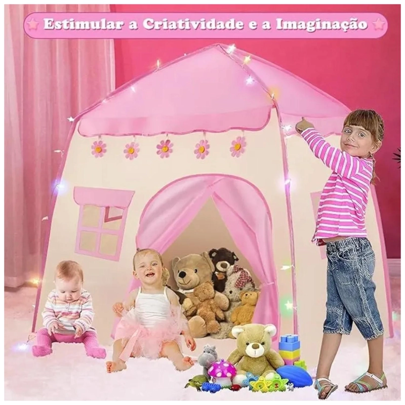 JUGUETE CARPA PLEGABLE CASA DE JUEGOS 100X130CM ROSADO INFANTIL - 2