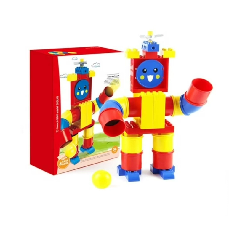 JUGUETE ROBOT ARMABLE CON BLOQUES Y TUBERIAS INFANTIL - 3