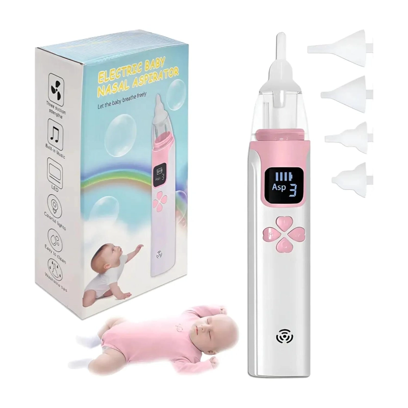 ASPIRADOR NASAL SACA MOCOS PARA BEBES ELECTRICO ROSA INFANTIL - 1
