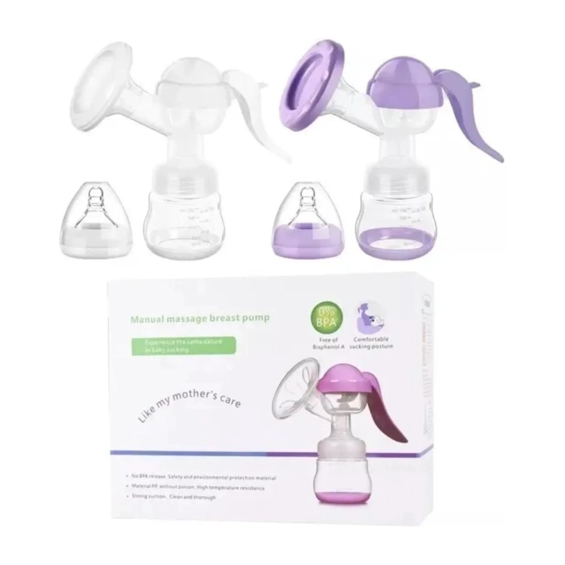 EXTRACTOR DE LECHE MANUAL SACALECHE MAMADERA CHUPETE INFANTIL - 2