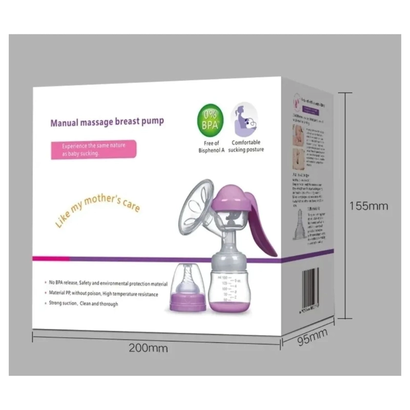 EXTRACTOR DE LECHE MANUAL SACALECHE MAMADERA CHUPETE INFANTIL - 4