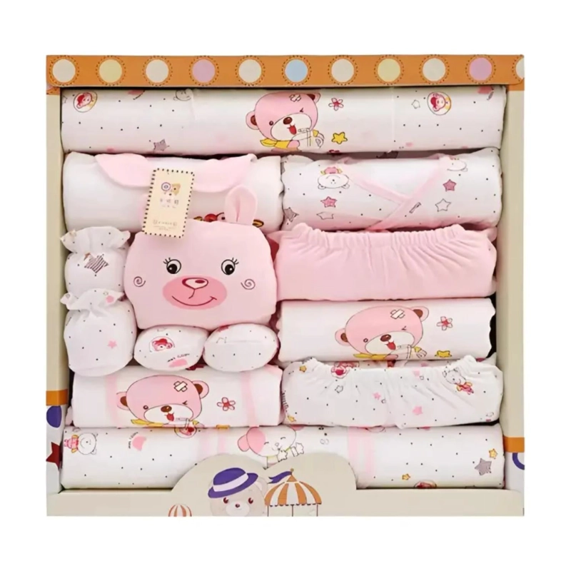 AJUAR ROPA BEBE RECIE N NACIDO BABY SHOWER ROSA TALLA 0 A 3 MESES - 3