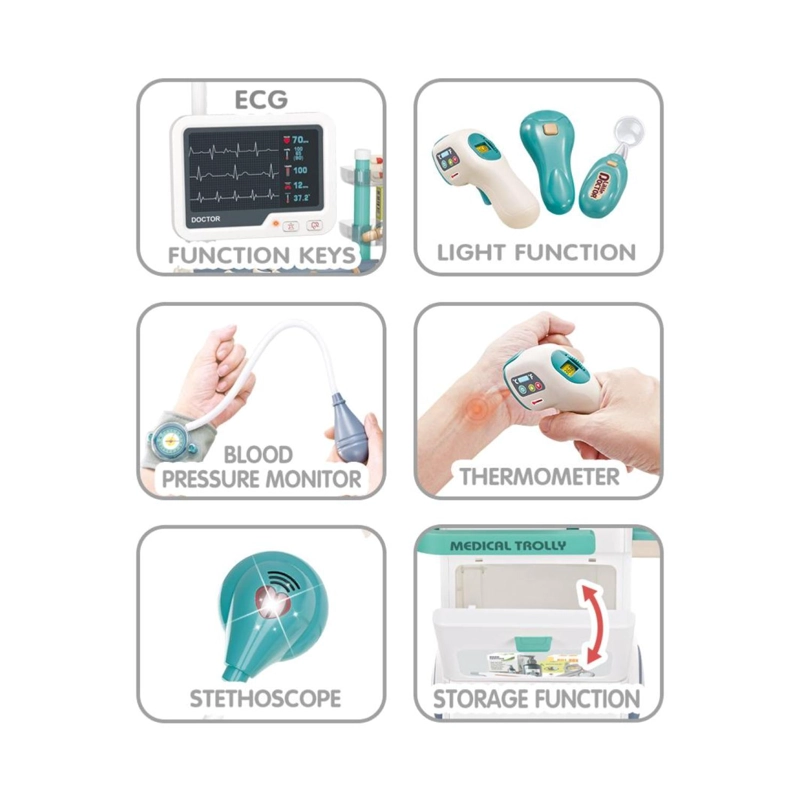 JUGUETE SET DE DOCTOR ELECTROCARDIOGRAMA 26PZAS INFANTIL - 3