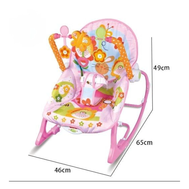 SILLA MECEDORA DIDACTICA CON SONIDOS Y VIBRACION ROSADO INFANTIL - 2