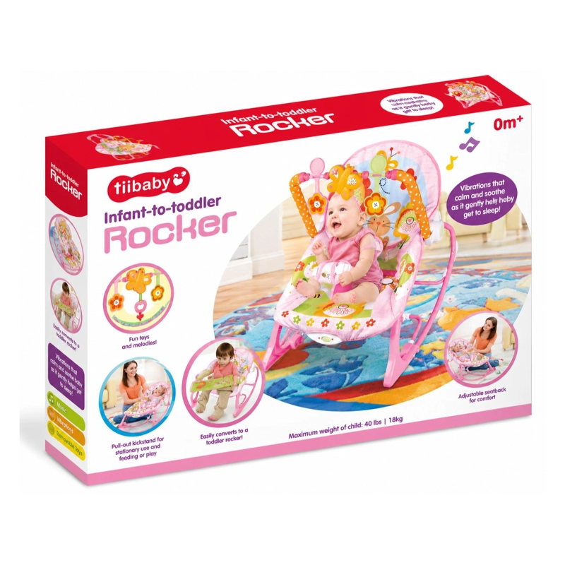 SILLA MECEDORA DIDACTICA CON SONIDOS Y VIBRACION ROSADO INFANTIL - 5