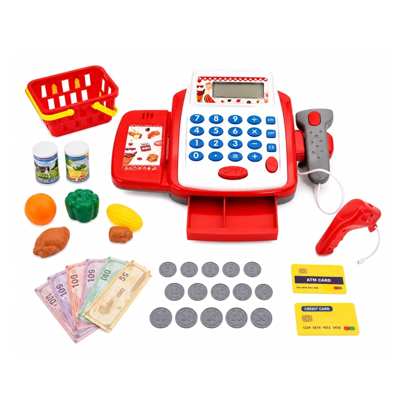 JUGUETE CAJA REGISTRADORA CON LUCES Y SONIDOS 31PZAS INFANTIL - 1