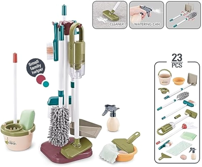 JUGUETE SET DE LIMPIEZA 23PZAS CON ASPIRADORA A PILAS INFANTIL - 2